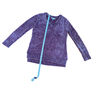 Women’s Orvis Chenille Sweater Mauve Purple Knit Long Sleeve Size S